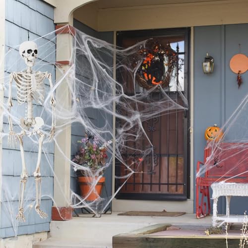 5.4 ft Posable Halloween Skeleton Decoration with Movable Joints L910930