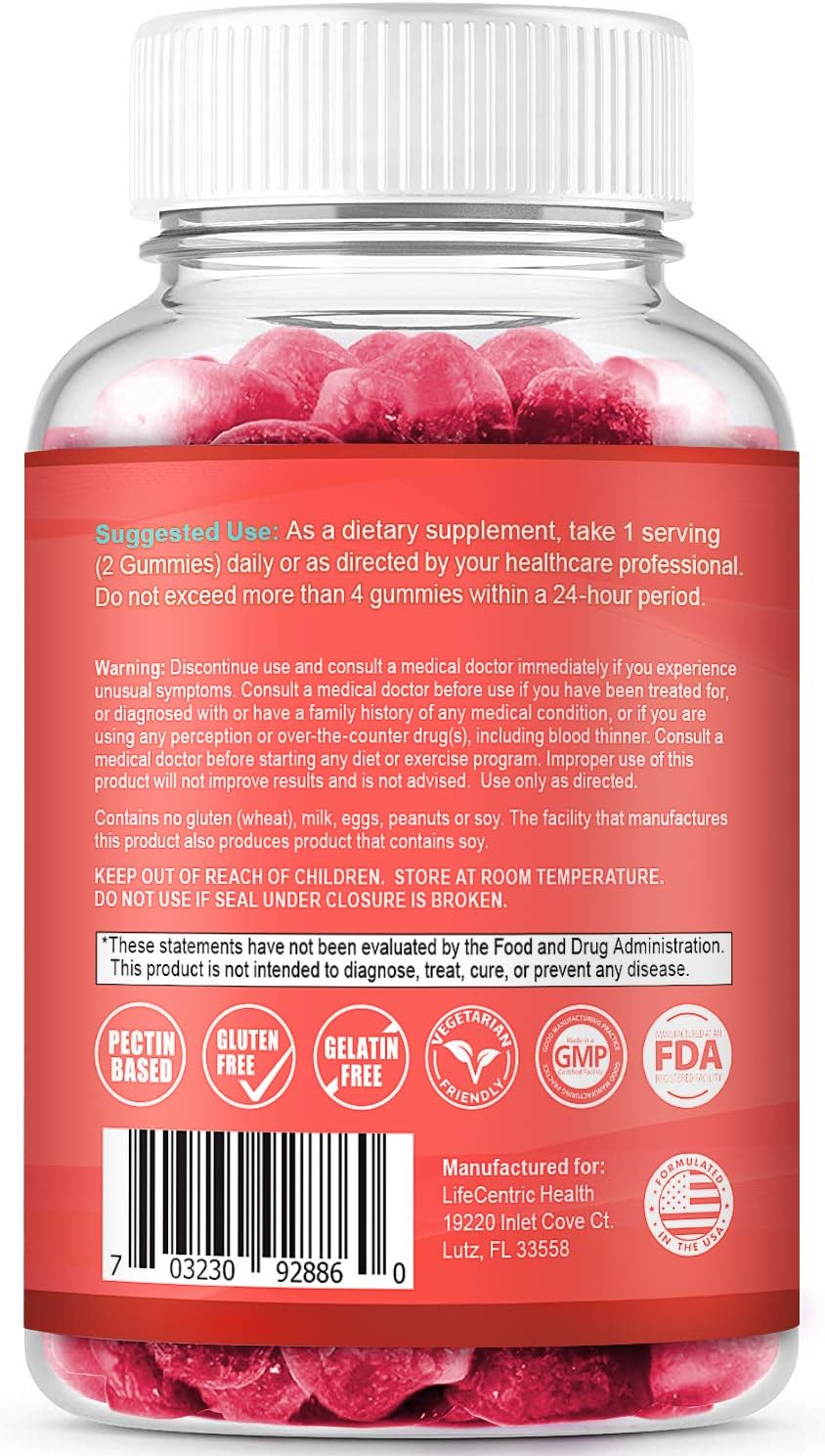 Biotin Gummies for Hair Growth 10000mcg, Vegan Chewable Supplement for Women Men and Kids, 100 Count C851