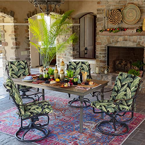 ARDEN Outdoor Dining Chair Cushion 20 x 20 in Weather-Proof Fade Resistant Sapphire Blue J523