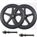 16Inch Wheelchair Replacement Wheels, Wheelchair Rear Wheel with 12mm Bearings, Wheelchair Wheels Replacement Non-Inflatable, Non-Slip,1 Pair