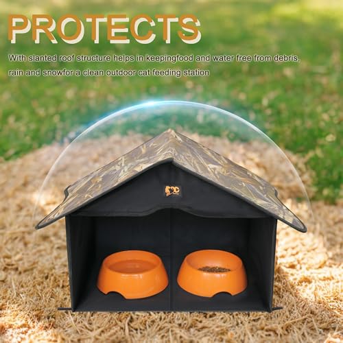 Outdoor Cat House Waterproof Pet Shelter for Feral Cats X13636