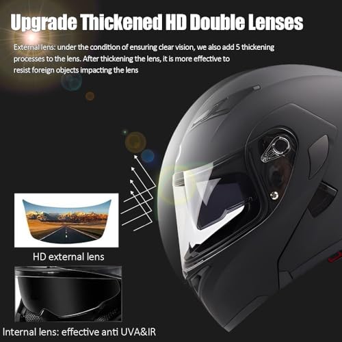 Bluetooth Modular Motorcycle Helmet DOT Approved Full Face Flip Up P49472