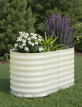 4x2x2Ft Oval Galvanized Steel Raised Garden Bed - Outdoor Metal Planter Box for Vegetables, Flowers, Herbs L43315