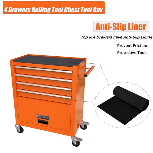 5-Drawer Rolling Tool Cart with Wheels, Black V51953