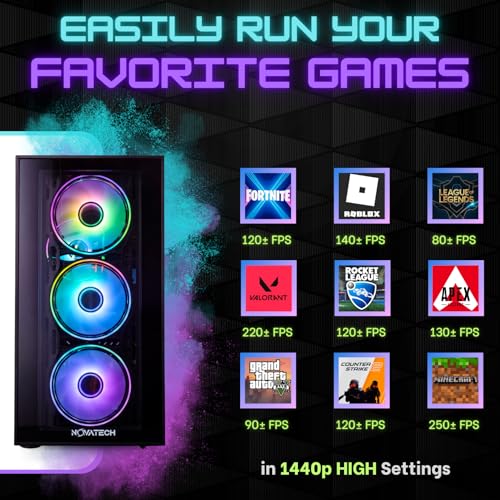 NOVATECH Phantom Prebuilt Gaming PC Desktop, RX580 8GB, i7 Xeon, 16GB RAM, 512GB SSD B581