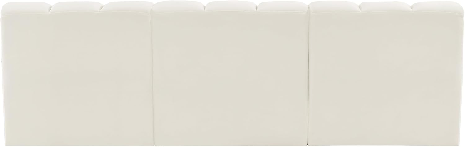 Meridian Furniture Arc Modern Velvet Modular Sofa, Cream R2997