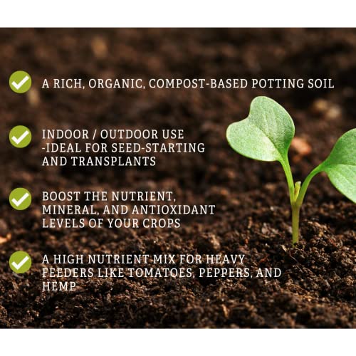 Fort Vee Organic Potting Soil Mix for Indoor & Outdoor Plants, 20 Quarts K958199