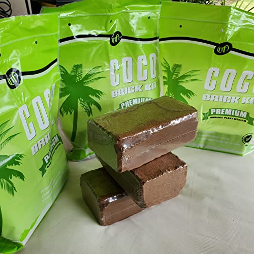Coco Coir Bricks 5.5 Lbs Organic Compressed Soil Peat Blocks for Plants D73293