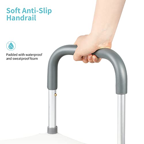 Toilet Seat Riser with Handles for Seniors, 4.5in Raised, Heavy Duty Support up to 330lbs C831