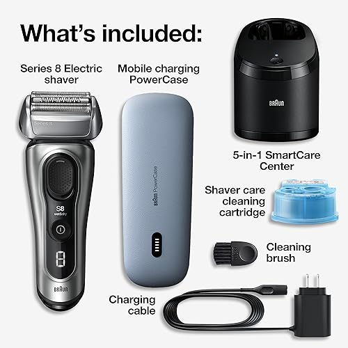 Braun Series 8 8577cc Electric Razor for Men, 5in1 SmartCare Center, Wet & Dry C91019