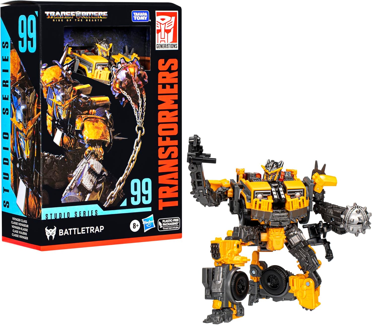 Transformers Studio Series Voyager Class 99 Battletrap Action Figure, 6.5-inch L412