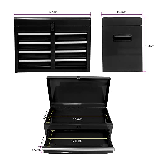 5-Drawer Rolling Tool Cart with Wheels, Black V51953