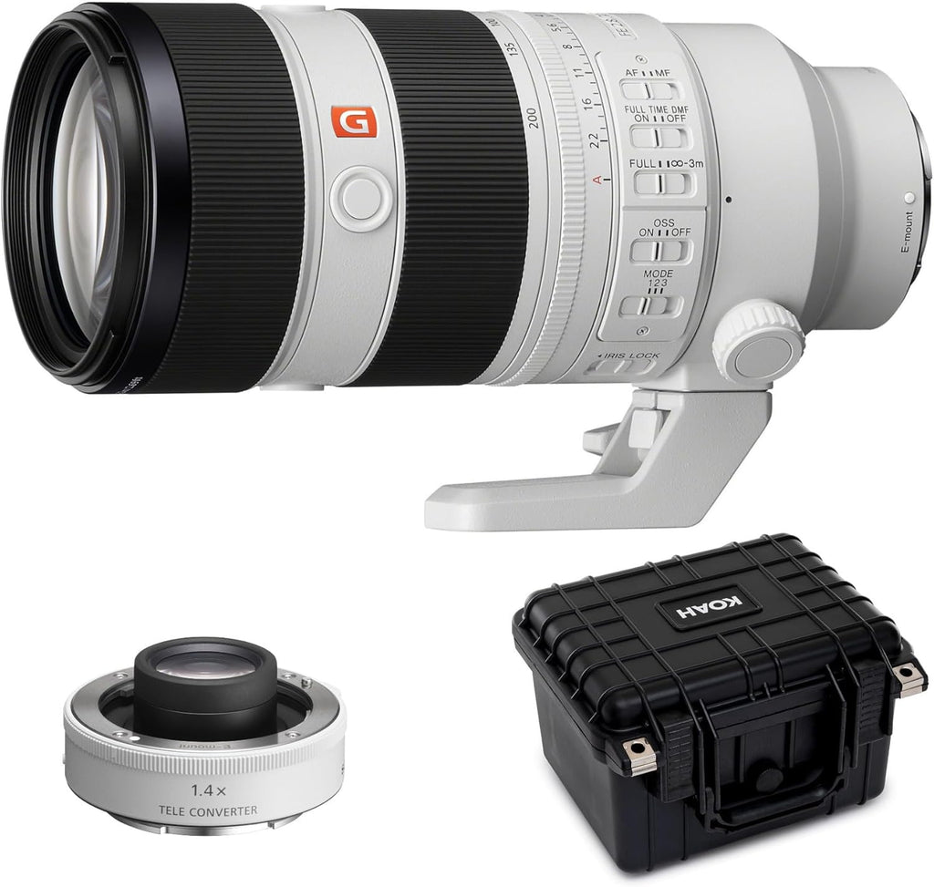 Sony FE 70-200mm F2.8 GM OSS II Full-Frame Constant-Aperture Lens (SEL70200GM2) Bundle with Sony FE 1.4X Teleconverter Lens with Weatherproof Hardcase (3 Items)