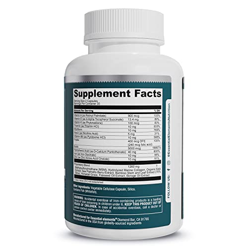 Essential Elements Hair Hero Hair Supplement with 5000 mcg Biotin V7945