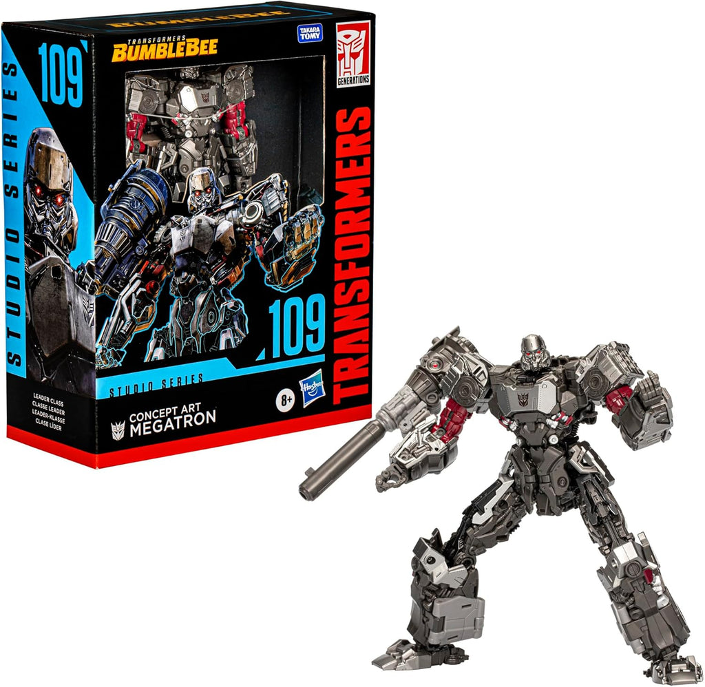 Transformers Studio Series Leader Bumblebee 109 Concept Art Megatron Action Figure, 8.5-inch D865