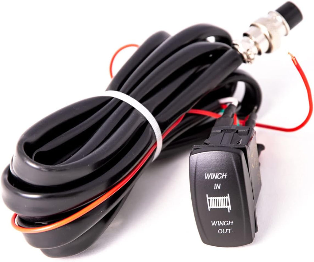 SuperATV Black Ops 6000 LB Winch Kit for UTV/ATV with 50' Synthetic Rope H83372