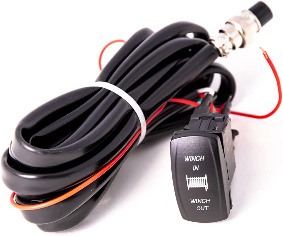 SuperATV Black Ops 6000 LB Winch Kit for UTV/ATV with 50' Synthetic Rope H83372