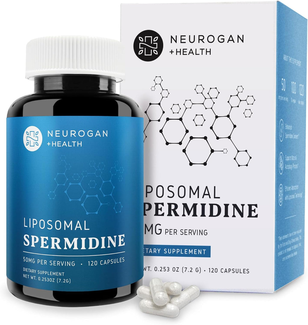 Liposomal Spermidine Capsules - Enhanced Absorption Formula - 50 mg - 120 Capsules (60 Day Supply) - Supports Cellular Wellness & Vitality - USA MADE