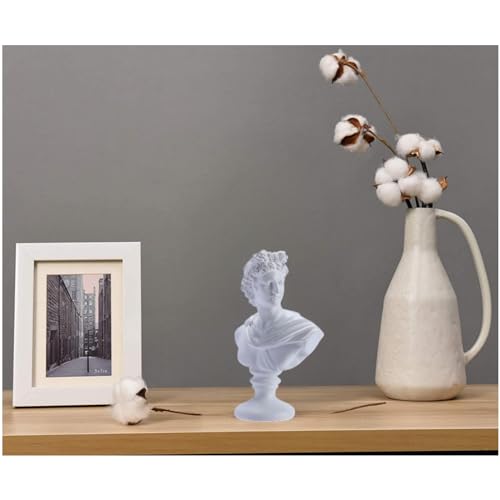 David Head Bust Statue Greek Mythology Home Decor White T62916