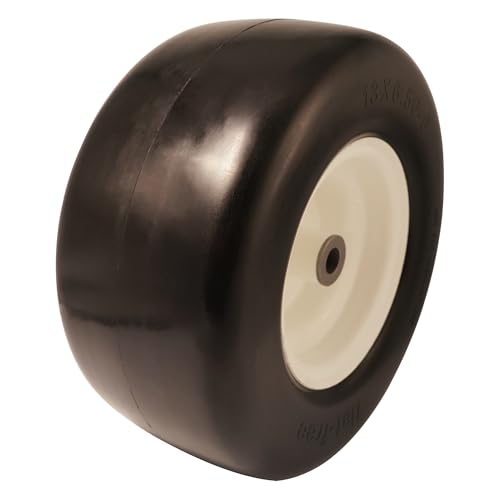 15x6.00-6 Flat Free Tire and Wheel Assembly for Zero Turn Lawn Mower T493