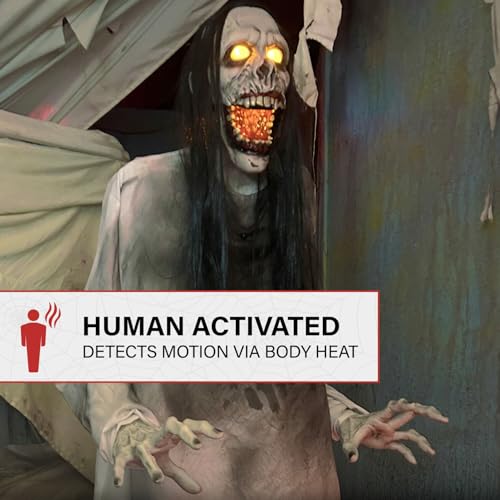 Haunted Hill Farm 5.9 ft Animatronic Lurching Woman by Tekky S393