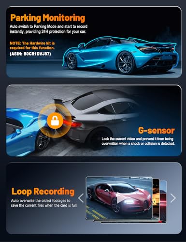 4K Touch Screen Dash Cam with 5G WiFi and 64GB Card G9985