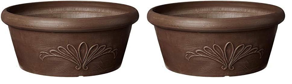 Arcadia Garden Products PSW Pot TA25TC Collection Shallow Bulb Pan Planter Dish Low Bowl for Succulents, Bonsai, Fairy Gardens, Herbs, 10-inch, Terra Cotta Color, 10"x3.5"
