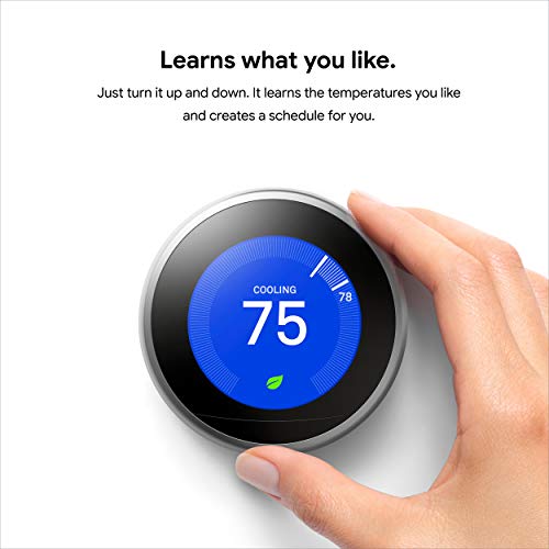 Google Nest Learning Thermostat 3rd Gen - Smart Programmable Thermostat - White L596082