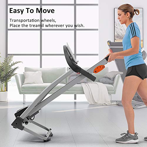 Foldable Treadmill 2.5 HP Portable with Incline LED Display for Home Q467729