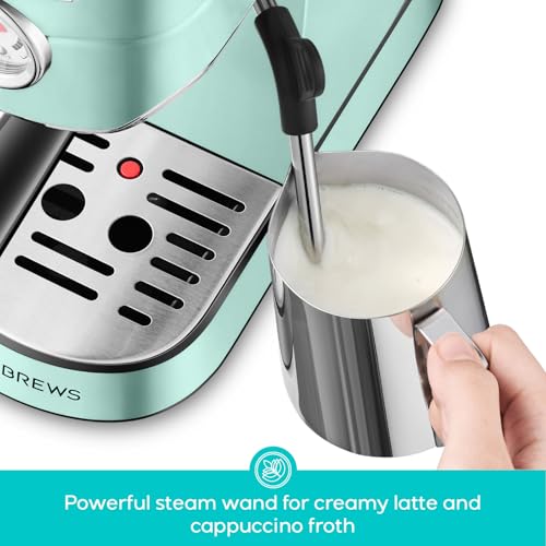 CASABREWS CM5418 Espresso Machine 20 Bar, Compact Espresso Maker with Milk Frother, Stainless Steel, Silver K680