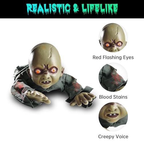 AW Halloween Prop Zombie Groundbreaker with Sound & LED Eyes Z407