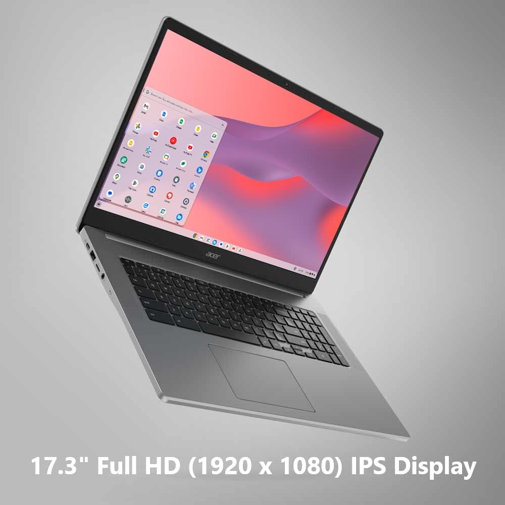 Acer Chromebook 317 CB317-1H-C6RK Laptop, 17.3" Full HD, 4GB RAM, 128GB eMMC, Chrome OS, Silver X111405