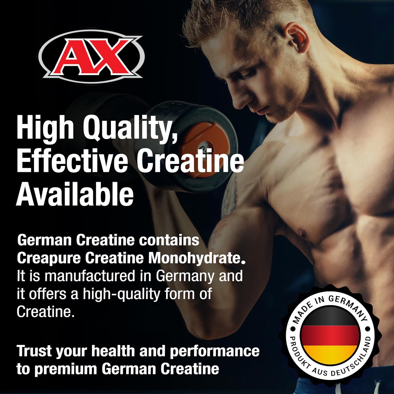 AX Pure Creapure Creatine Monohydrate 270g and Beta Alanine Powder 250g H249