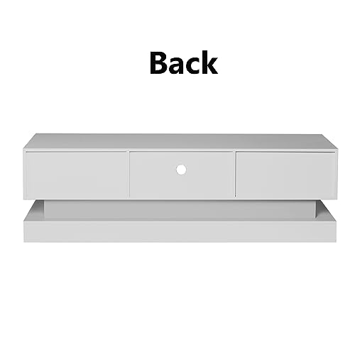 LED TV Stand for 32-55 Inch TV with Storage Drawers and RGB LED Backlight E402158