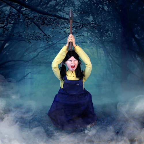 Haunted Hill Farm 5.9 ft Animatronic Lurching Woman by Tekky S393