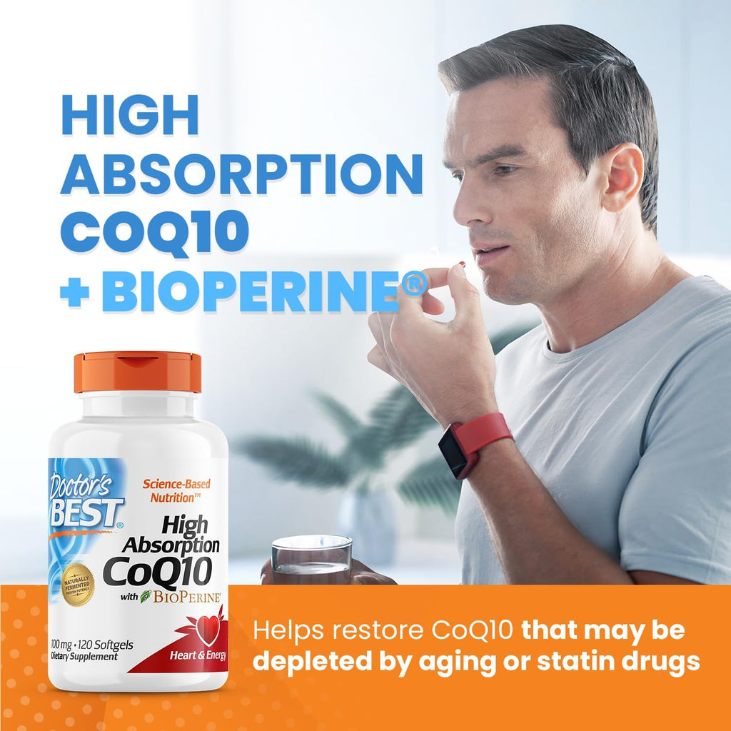 Doctor's Best High Absorption CoQ10 with BioPerine, 100 mg, 120 Count B864960