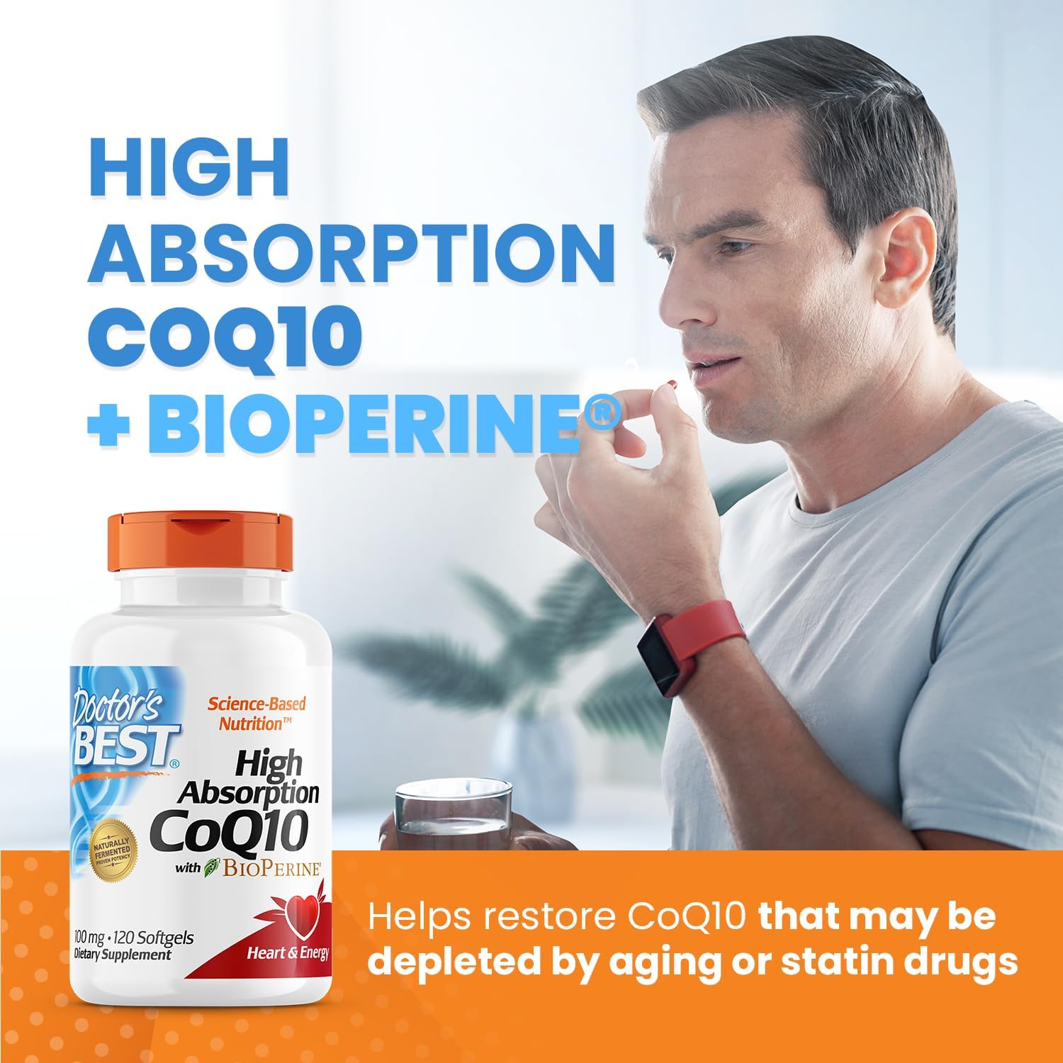 Doctor's Best High Absorption CoQ10 with BioPerine, 100 mg, 120 Count B864960
