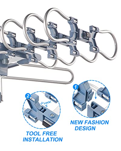 Outdoor TV Antenna Amplified HDTV 60 ft Coax Cable 150 Mile Range 4K 1080P L90927