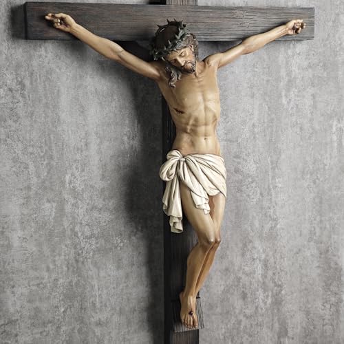 BC Catholic Crucifix Wall Cross 24" H Jesus Christ Indoor Home Decor Q2061