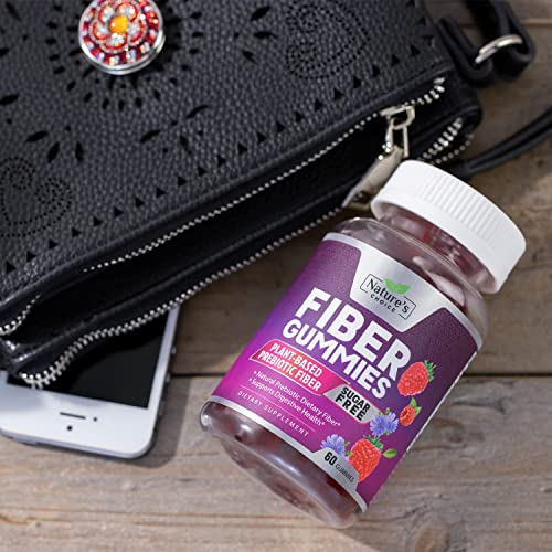 Sugar Free Fiber Gummies for Adults, Prebiotic Digestive Support, Non-GMO, Berry Flavor, 120 Count D560129