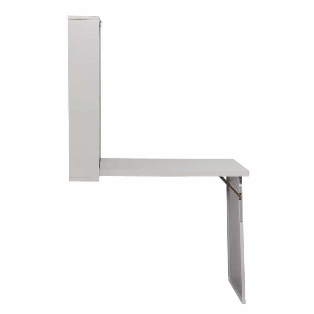 HomeRoots Gray Fold Out Wall Mount Desk B563