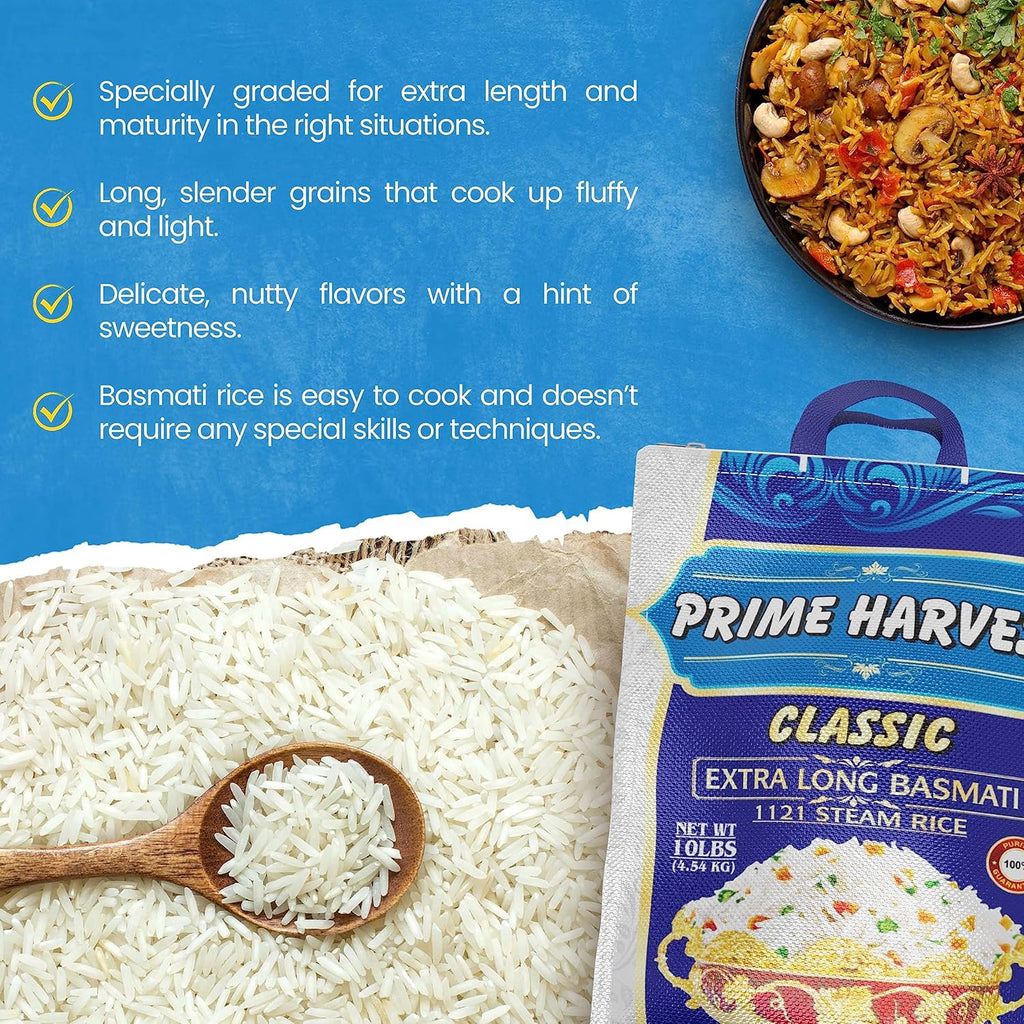 Prime Harvest Basmati Rice 10lbs Extra Long Grain T803070