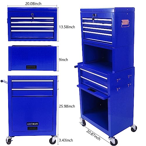5-Drawer Rolling Tool Cart with Wheels, Black V51953