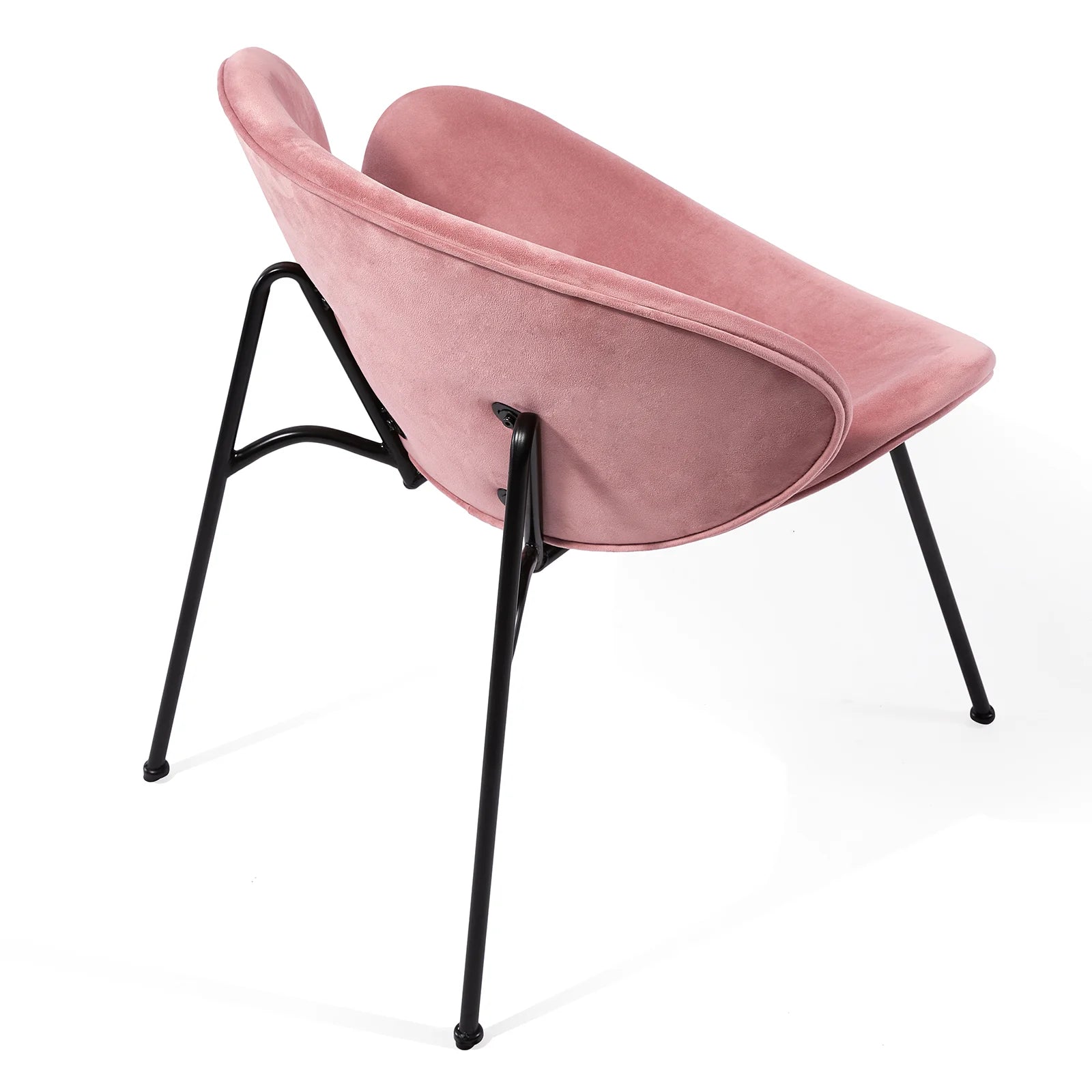 FAGAGA Velvet Accent Chair Set of 2 with End Table, Pink C6062