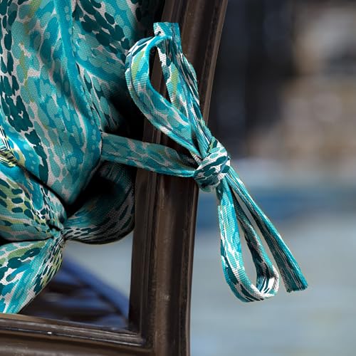 ARDEN Outdoor Dining Chair Cushion 20 x 20 in Weather-Proof Fade Resistant Sapphire Blue J523