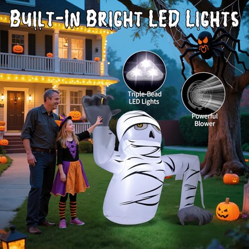 8FT Inflatable Pteranodon Dragon Decoration with LED Lights for Yard Halloween F426