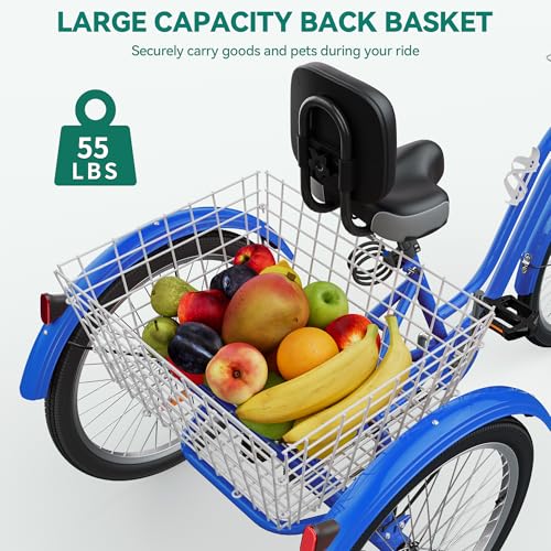 YITAHOME Adult Tricycle 26 Inch 3-Wheel Bike with Baskets N431705