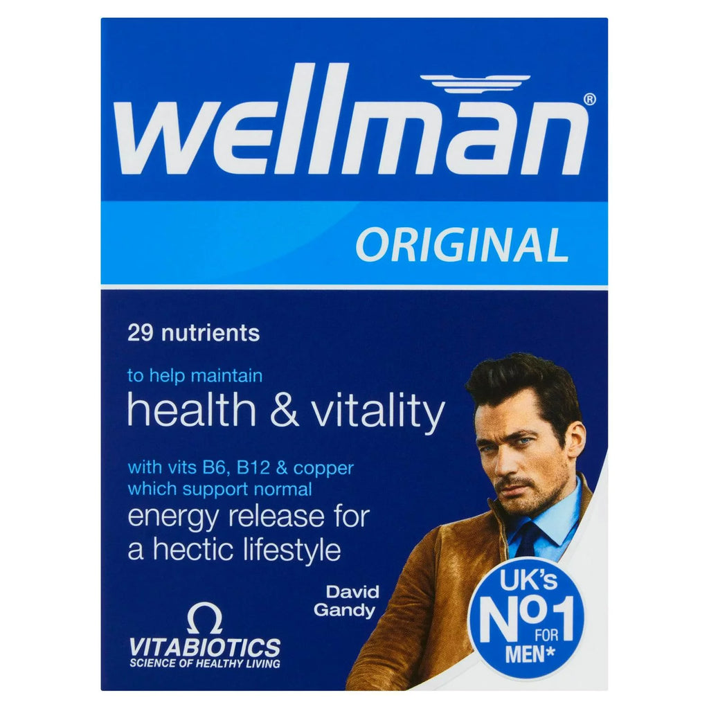 Wellman Men's Original - 30 Tablets - Free Shipping - British Version NOT American Variety - Imported by Sentogo