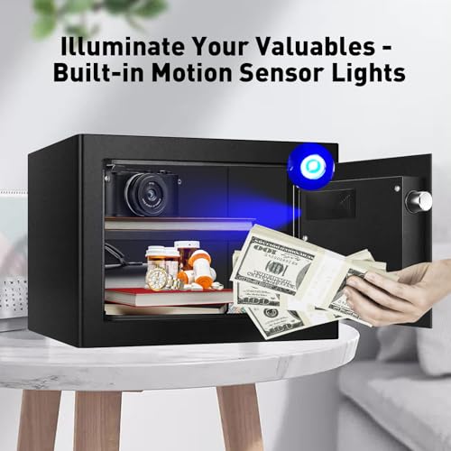 TOTOY 1.2 Cu Ft Electronic Keypad Security Safe with Sensor Light L285