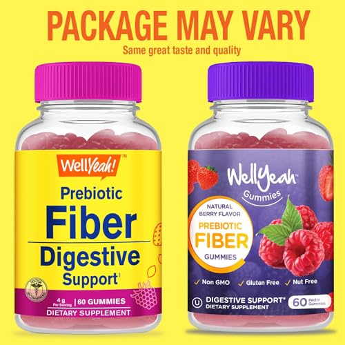 Prebiotic Fiber Gummies for Adults, Vegan, Gluten-Free, Berry Flavor, 60 Count F2361